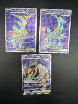 Lot of 3 Pokemon cards Temporal Forces Iron Boulder, Iron Leaves, Iron Crown NM - Image 1