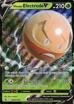 HISUIAN ELECTRODE Large Jumbo Card Box Topper SWSH294 2022 Pokemon TCG! - Image 1