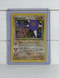 Pokemon Card Hitmontop Holo Neo Discovery Series 3/75 Near Mint Condition - Image 1