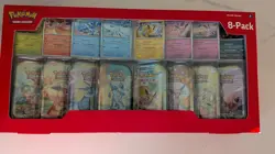 Pokemon Prismatic Evolutions 8 Mini-Tins with Promo Cards - Image 1
