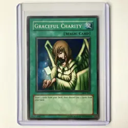 Yu-Gi-Oh TCG Graceful Charity SDP-040 Unlimited Super Rare Card (LP) - Image 1