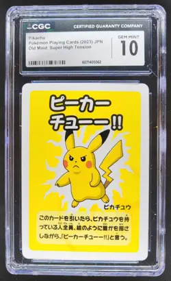 2023 POKEMON PLAYING CARDS JAPANESE PIKACHU HIGH TENSION OLD MAID CGC 10 RC7 - Image 1