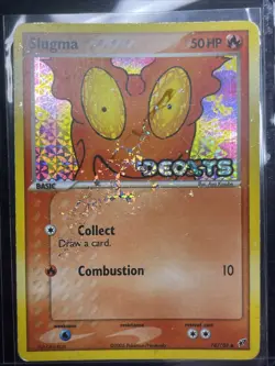 POKEMON SLUGMA #74/107 UNCOOMON EX DEOXYS STAMPED HOLOFOIL CARD - Image 1