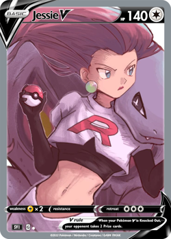 CUSTOMmade madeTOorder full art holo pokemon card Jessie PTL9 - Image 1