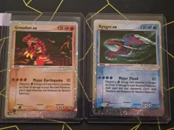 Kyogre EX [Holo] #1 and Groudon EX [Holo] #2 - Nintendo Promos - NM+ 2 Cards - Image 1