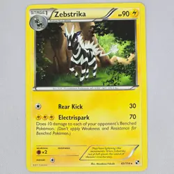 Zebstrika 43/114 Black & White Regular Rare Pokemon Card TCG English LP - Image 1