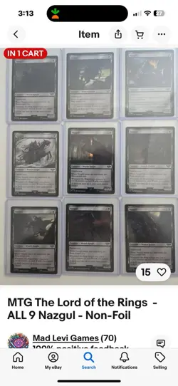 Nazgul Showcase Scrolls NonFoil Complete Set Cards Magic The Gathering Must Sell - Image 3