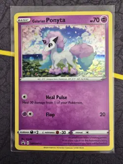 Pokemon Galarian Ponyta SWSH013 Cosmos Holo Black Star Promo Card NM #SWSH013 - Image 1