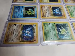 WOTC POKEMON 9 CARD VINTAGE 1ST EDITION SHADOWLESS LOT GYRADOS SCYTHER ZAPDOS - Image 2
