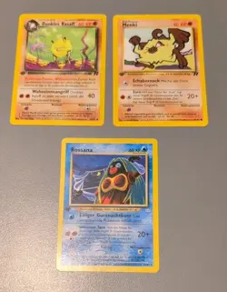 3-1999 Pokemon 1st Edition GERMAN WOTC-Rocket- Neo Revelation -3 Card Lot-LOOK- - Image 1