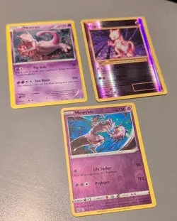 3-Pokemon Mewtwo Evolutions 3 Card Lot-Holos-Pack Fresh Unplayed Condition - Image 2