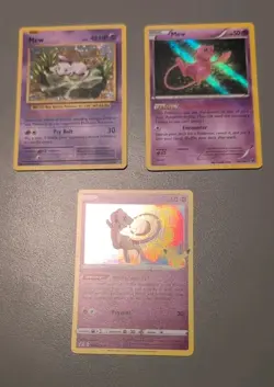 3-Pokemon Mew Evolutions-Celebrations 3 Card Holo Lot-Pack Fresh Unplayed Cond. - Image 1