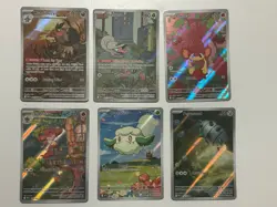 Lot Of 6 Pokemon Scarlett & Violet white FLARE ILLUSTRATION RARE CARDS MANDIBUZZ - Image 1