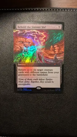 Pax West 2025 Behold The Sinister Six! Magic The Gathering Spiderman Promo Card - Image 1