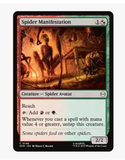 Spider Manifestation | MTG Marvel Crossover | EDH Spider Tribal Ramp | NM - Image 1