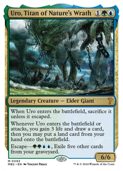 Uro, Titan of Nature's Wrath (White Border) #93 | NM | MB2 | Magic MTG - Image 1