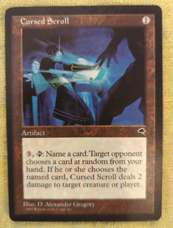 Cursed Scroll - Tempest - Magic (MTG) - Moderately Played - Regular Rare - Image 1