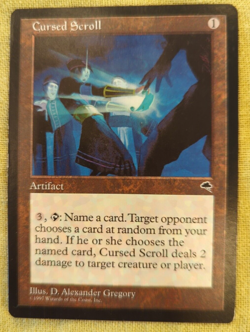 Cursed Scroll - Tempest - Magic (MTG) - Moderately Played - Regular Rare - Image 1