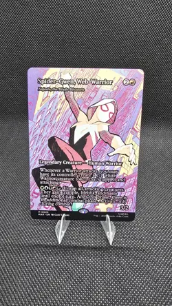 Spider-Gwen, Web-Warrior 0024 Borderless MTG Spider-Man Non-Foil NM/M - Image 1