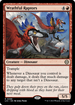 Wrathful Raptors #88 | NM | The Lost Caverns of Ixalan Commander Magic MTG - Image 1