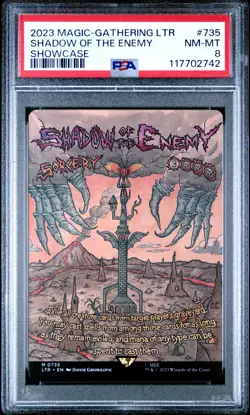 2023 MTG TALES OF MIDDLE-EARTH SHOWCASE #735 SHADOW OF THE ENEMY PSA 8 - Image 1