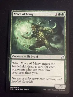 1x Voice of Many (36) Commander 2019 LP MTG Magic the Gathering x1 MKE - Image 1