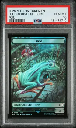 2025 MTG FINAL FANTASY TOKENS FOIL FROG-0018/HERO-0009 PSA 10 - Image 1