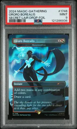 2024 MTG SECRET LAIR DROP FOIL #1746 ORORO BOREALIS PSA 9 - Image 1