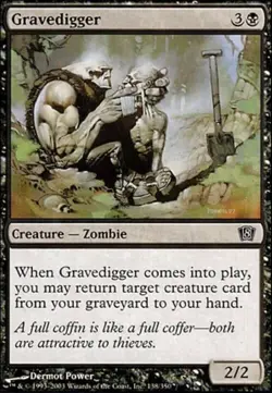 MTG 8th Edition - Gravedigger *FOIL* NM, Black Border - Image 1