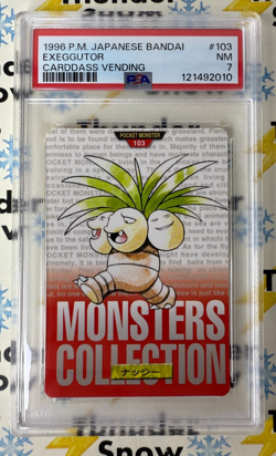 ⚡❄ 1996 Pokemon Japanese Bandai Carddass Vending #103 Exeggutor PSA 7 - Image 1