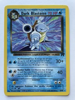 Dark Blastoise 20/82 NM Non Holo Rare Unlimited Team Rocket 2000 Pokemon TCG - Image 1
