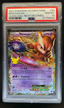 2021 Pokemon SWSH Celebrations Mewtwo Classic Collection #54/99 PSA 10 - Image 1