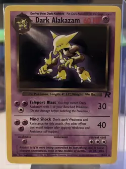 Pokemon TCG Dark Alakazam 18/82 Team Rocket Non-Holo Unlimited Rare Near Mint - Image 1