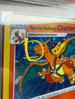 2022 Pokemon SWSH Special Delivery Charizard Holo PSA 9 Mint Swirl - Image 4