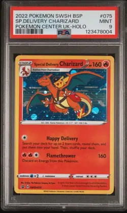 2022 Pokemon SWSH Special Delivery Charizard Holo PSA 9 Mint Swirl - Image 5