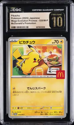 2025 POKEMON JPN MEGA EVOLUTION MCDONALD'S PROMO PIKACHU CGC 10 PRISTINE - Image 1