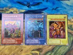 Yu-Gi-Oh Egyptian God Slifer Obelisk Ra G4-01 G4-02 G4-03 set Japanese #2255 - Image 1