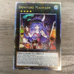 Yu-Gi-Oh Downerd Magician RA01‑EN035 QCR Quarter Century Secret Rare, 1st Editio - Image 1