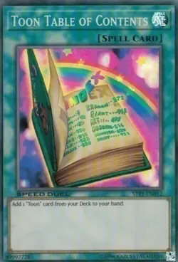 Yugioh! LP Toon Table of Contents - STP1-EN012 - Super Rare - Unlimited Lightly - Image 1