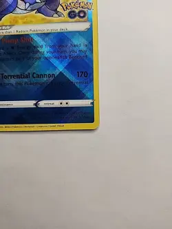 Pokemon Go TCG Radiant Blastoise Holo Rare Card Mint Condition 018/078 - Image 5