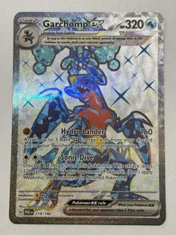 Pokemon Garchomp EX TCG Holo Ultra Rare Card Paradox Rift 219/182 NM Condition - Image 1