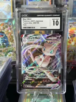 Pokemon TCG Mew VMAX Holo Card Gem Mint 10 Fusion Arts 040/100 - Image 1