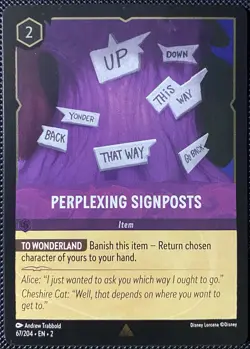 Perplexing Signposts 67/204 Rise of the Floodborn Regular - Lorcana Card - Image 1