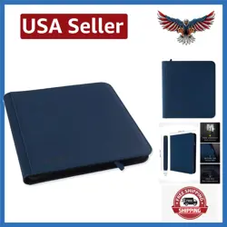 Durable Exo-Tec 12 Pocket Card Binder for Secure Trading Card Storage - Blue - Image 1