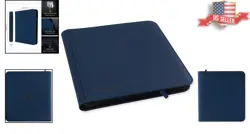 Durable Exo-Tec 12 Pocket Card Binder for Secure Trading Card Storage - Blue - Image 2
