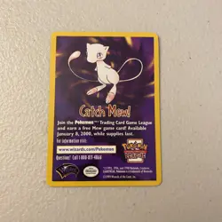 Catch Mew Promo Pokemon Card Pokemon Movie 1999 WOTC - Image 1
