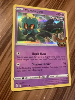MARSHADOW 080/203 Trick Or Trade 2021 Holo Stamped Rare Pokemon TCG Card - Image 3