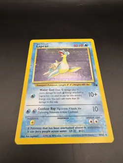 1999 Pokemon TCG Lapras Fossil Holo Unlimited Rare Card 10/62 - Image 1