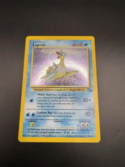 1999 Pokemon TCG Lapras Fossil Holo Unlimited Rare Card 10/62 - Image 2