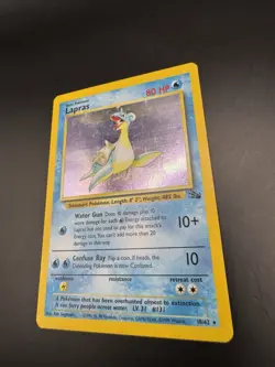 1999 Pokemon TCG Lapras Fossil Holo Unlimited Rare Card 10/62 - Image 3
